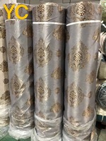 Tissu d'ameublement en jacquard, fil teint, brocart, pour rideaux, rouleau pour le marché africain