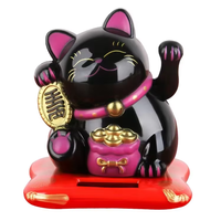 Petite main mignonne breloque chat voiture créative Arts et artisanat cadeaux affichage solaire breloque japonaise chat Fortune chat porte-bonheur