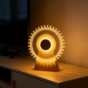 Boîte à musique rotative moderne en bois avec LED, rechargeable par USB, batterie incluse, lampe de chevet en forme de <span class=keywords><strong>moulin</strong></span> à vent, décoration d'intérieur - Product Image 1