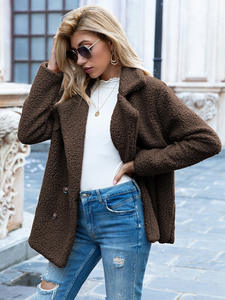 Cappotti Invernali da <span class=keywords><strong>Donna</strong></span> alla Moda in Pile e Pelliccia Sintetica Effetto Montone Giacche <span class=keywords><strong>Oversize</strong></span> di Tendenza Caldo Abbigliamento da Esterno - Product Image 3