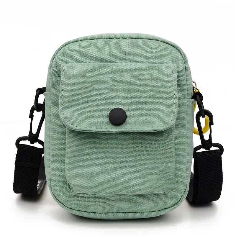 Fashion Plain Travel Single Sling Satchel Messenger Shoulder Canvas Mini Crossbody Bag