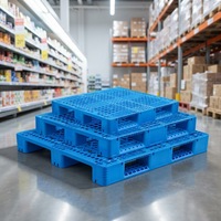 Palettes en plastique Euro personnalisables avec logo 1200*800, vente chaude en usine, largement utilisées en Chine pour entrepôt, palettes en plastique empilables