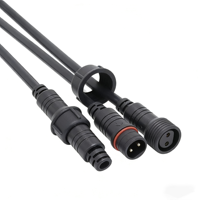 Câbles d'alimentation pour projecteur mural LED 3 voies M21 3P Connecteur AC 3 fils mâle et femelle