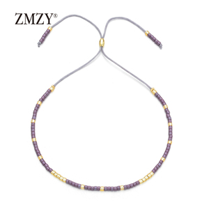 Pulsera ZMZY Para Mujer Estilo Boho <span class=keywords><strong>con</strong></span> Mini Cuentas Delica Multicolor, Joyería de Pulsera <span class=keywords><strong>con</strong></span> Cadena de Cuerda Ajustable, <span class=keywords><strong>Pulseras</strong></span> Finas Miyuki Para Mujeres - Product Image 3