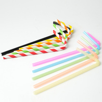 Pailles Jetables Personnalisées en Papier PLA Biodégradables, Lot Complet de 100 Pièces, pour Boissons, Jus, Café et Thé