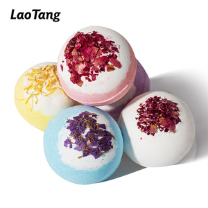Bombes de bain élégantes et écologiques Laotang Private Logo aux pétales de fleurs séchées de rose et de lavande, naturelles, végétaliennes et biologiques - Product Image 1