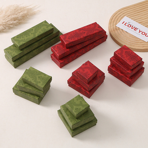 耳环项链品牌礼品盒带泡沫批发定制豪华纸板小首饰盒套装戒指包装盒 - Product Image 4