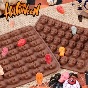 Halloween Mini teschio eco-friendly forno in Silicone stampo antiaderente 1 pezzo caramelle cioccolato cubetto di ghiaccio sapone 2 strumenti per torta - Product Image 2