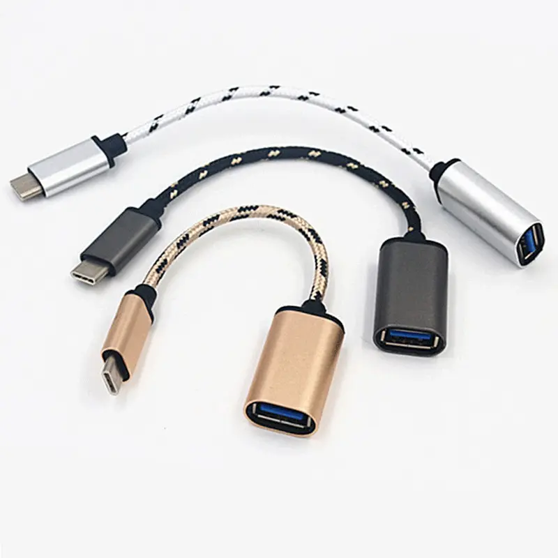 SB C to USB Adapter Type C 2.0 On The Go Male to USB A Female Adapter Compatible otg cables type c