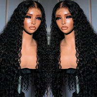 Perruque Lace Front 13x4 Vierge en Gros, 100% Cheveux Humains Brésiliens, Dentelle HD Transparente, Ondulée, Sans Colle, pour Femmes Noires