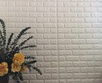 Panneaux muraux modernes pour hôtel, adhésifs, 3D, imperméables, en mousse blanche, papier peint auto-adhésif