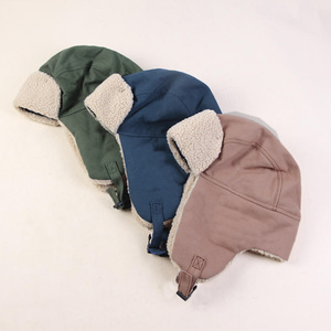 OEM thời trang Trapper <span class=keywords><strong>hat</strong></span> ấm lông cừu <span class=keywords><strong>earflap</strong></span> mùa đông cap bông người đàn ông phụ nữ <span class=keywords><strong>earflap</strong></span> <span class=keywords><strong>hat</strong></span> thêu logo - Product Image 5