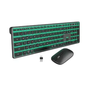 COUSO定制无线蓝牙鼠标和键盘2.4G蓝牙RGB背光铝金属键盘和鼠标