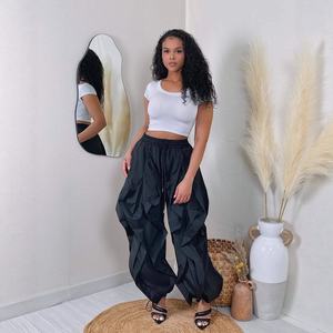 Women Loose <b>Boot</b> Cut Ankle Tied Trousers Splicing Patchwork Workwear <b>Pants</b> Elegant Commuter Style - Product Image 5