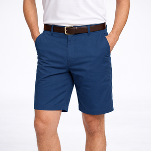 Shorts de golf classiques pour homme en coton mélangé bleu marine, coupe ajustée, extensibles, séchage rapide, extensibles dans quatre directions - Product Image 2