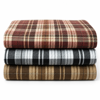 Tissu en flanelle à carreaux LONGXUN, tissu brossé à carreaux écossais, rouge bordeaux, noir, blanc, beige, camel, fournisseur en gros OEM ODM