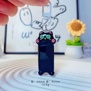Porte-clés en résine chat mignon de dessin animé, porte-clés chat anime Kawaii, breloques pour téléphone portable, pendentifs décoratifs, accessoires, cadeaux pour couple - Product Image 4