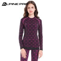 Alpine PRO Ropa interior térmica de esquí de secado rápido para mujer Transpirable Deportes de invierno Conjunto de Calzoncillos largos
