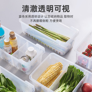 Refrigerator <b>Storage</b> Box Rectangle Transparent With Lid For Food Fruit Vegetable <b>Kitchen</b> Organizer - Product Image 1