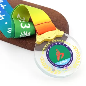 Medal Manufacturer Design Custom Crystal Printing Logo Plastic Transparent Acrylic Medals