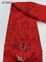 CHOCOO nouvelle robe de mariée africaine dentelle tissu luxe français brodé perlé dentelle tissu pour les femmes