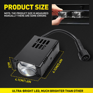 ไฟโปรเจคเตอร์ LED AUXITO สำหรับกันชน ไฟสปอตไลท์ ไฟสูง-ต่ำ สีขาว เหลือง แดง ไฟกระจังหน้า สำหรับรถออฟโรด รถบรรทุก - Product Image 5