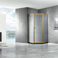 Cabine de douche modulaire étanche avec sol en verre transparent, abordable et carrée