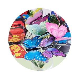 Bướm vườn đầy màu sắc trên gậy thu nhỏ trang trí sân vườn cổ tích nhà Lọ hoa trang trí bướm mô phỏng 3D - Product Image 5