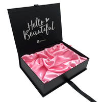 Ensemble d'accessoires en soie pour Extension de cheveux, Logo personnalisé de luxe, boîte d'emballage pour perruque, boîtes d'emballage pour cheveux