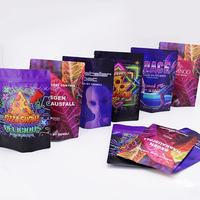 Sacs en Mylar personnalisés à impression numérique, refermables, mats, découpés sur mesure, 3,5g, 7,5g, 14g, 28g, pour aliments, avec logo