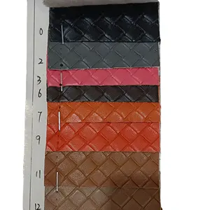 Hot Sale Woven Patterns Carbon Fiber raw material Leather rexine leather For Wall Decoration, shoe making