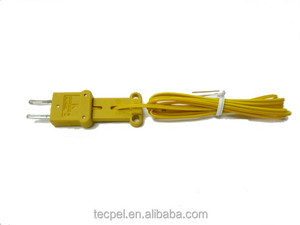 Sonde de mesure de température élevée TECPEL TPK-01, thermocouple de type K, sonde à fil métallique, câble jaune 1200 mm, instrument - Product Image 3