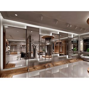Material de MDF de ropa estante de exhibición/tienda de ropa de diseño de muebles para <span class=keywords><strong>ZARA</strong></span>. Tienda de ropa - Product Image 5