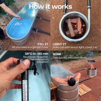 Produsen Kit Koil Pemanas Bak Mandi Air Panas Berbahan Bakar Kayu Grosir, Penukar Panas Baja Tahan Karat 304, Pemanas Spa Off Grid untuk Berkemah dan Halaman Belakang