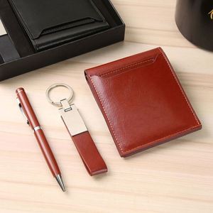 Executive <b>Gift</b> <b>Set</b>: Business Card Holder, Pen, Keychain & Wallet - Premium Corporate <b>Gifts</b> - Product Image 3
