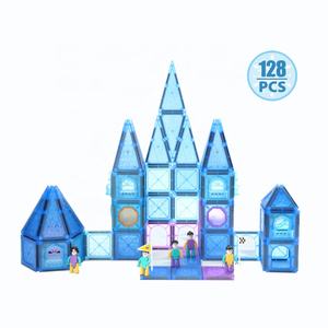 128PCS <span class=keywords><strong>Frozen</strong></span> Princess Castle Building Blocks STEM Juguetes educativos Bloques 3D para niños en edad preescolar - Product Image 2