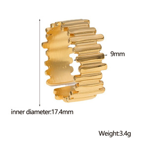 Offre Spéciale – Bague Ouverte Hypoallergénique en Acier Inoxydable pour Femme, Style Irrégulier, Tendance Ins, Bague de Couple, Vente en Gros, pour Femmes - Product Image 4
