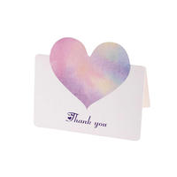 Cartes de remerciement en forme de cœur, motif galaxie et nébuleuse, mini-tente pliable, vente en gros, cadeau de bénédiction pour femmes, papeterie