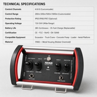 Mando hidráulico , válvula direccional de 4 palancas, kits de control remoto inteligente de radio de grúa de camión
