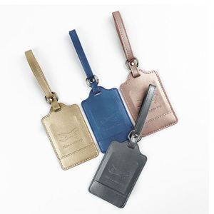 Wholesale Fashionable Custom PU Material Luggage <b>Tag</b> Pure Color ID <b>Name</b> Card Cover Travel Baggage <b>Tag</b> - Product Image 5