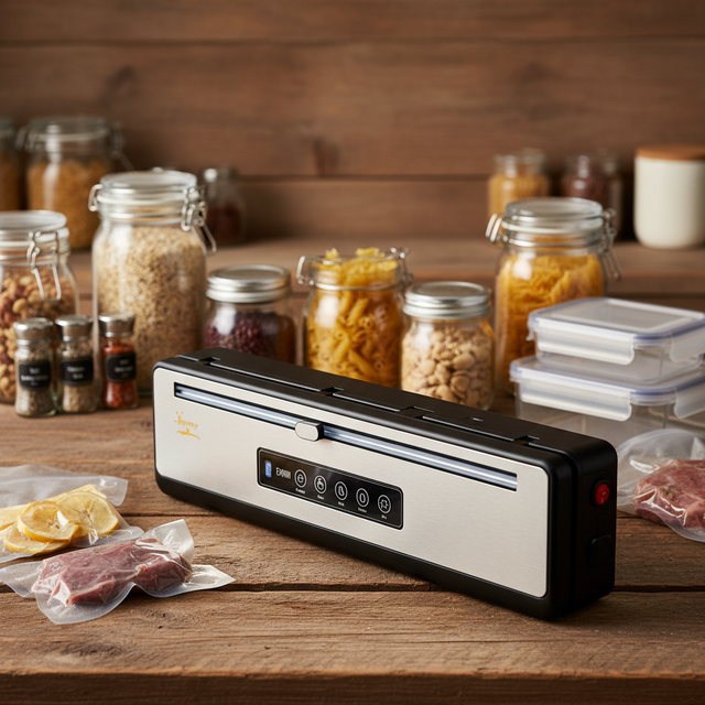 Hand Held Portable Electric Automatic Vacuum Food Sealer -60kPa 300x2.5mm Sealing 1.0L Capacity Best Selling Low Price China Hot
