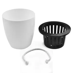 Vasi di piante di diverse dimensioni con drenaggio auto-irrigazione stoppino in plastica classico moderno vasi di fiori in plastica fioriera - Product Image 5