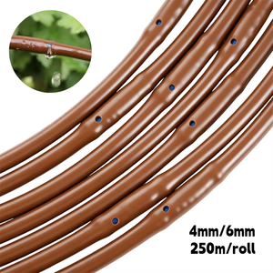 <span class=keywords><strong>Tuyau</strong></span> d'<span class=keywords><strong>irrigation</strong></span> <span class=keywords><strong>goutte</strong></span> <span class=keywords><strong>à</strong></span> <span class=keywords><strong>goutte</strong></span> 4mm/6mm avec émetteurs espacés de 25cm, tube PVC 1/4" pour jardin, serre, terres agricoles, arrosage automatique - Product Image 5