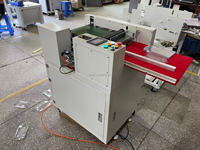 Colle thermofusible semi-automatique collant la machine transparente de boîte d'emballage de PVC PET, petite et bon marché boîte d'apet faisant la machine, machine de toden