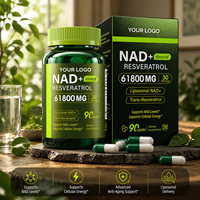 Capsules de Nicotinamide Riboside NAD Haute Pureté, Quercétine Phytosome, Vitamines Liposomales pour l'Énergie et le Soutien Immunitaire, 90 Gélules Molles