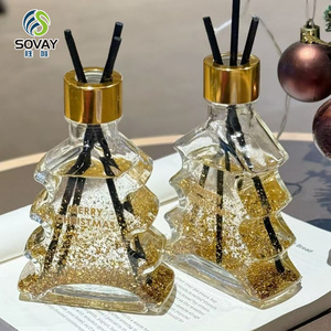 Contenants d'emballage exquis <span class=keywords><strong>en</strong></span> gros, 100 ml, 200 ml, bouteilles <span class=keywords><strong>en</strong></span> verre transparentes <span class=keywords><strong>en</strong></span> forme <span class=keywords><strong>de</strong></span> <span class=keywords><strong>sapin</strong></span> <span class=keywords><strong>de</strong></span> Noël pour l'aromathérapie avec bouchon à vis - Product Image 6