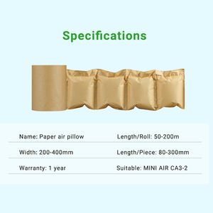 Almohadillas de Aire de Papel Kraft Biodegradables para Relleno de Envíos, Compatibles con Sistemas - Product Image 2
