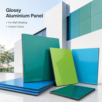 Panneau composite en aluminium brillant de luxe pour l'extérieur des hôtels, revêtement de façade ACP, finition métallique PVDF, panneau mural architectural