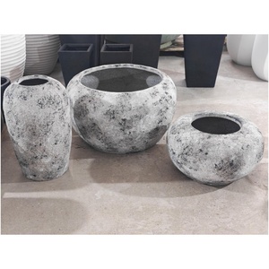 Pot de fleurs rond Provence, pots à fleurs, macetas, jardinière de luxe en fibro-ciment, pots pour plantes - Product Image 4