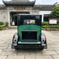 Voiture électrique vintage élégante vert foncé, type buggy, pour le transport de invités de mariage, avec moteur AC, 5-6 places, certifiée CE